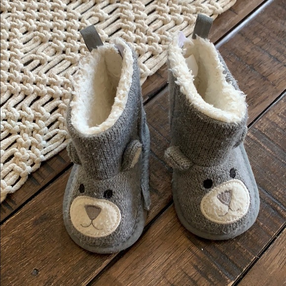 bear baby booties